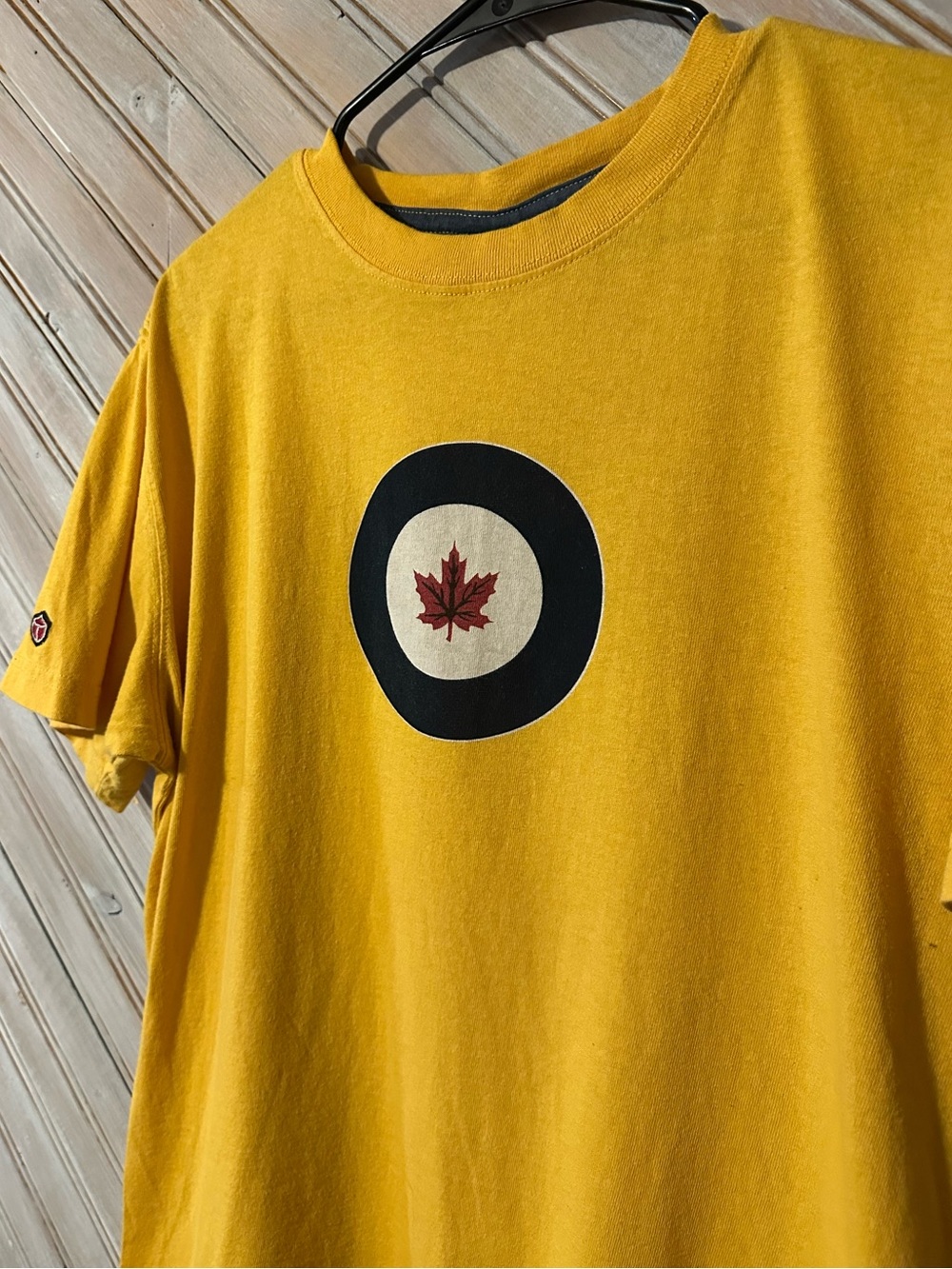 Red Canoe National Heritage Brands Vintage Deep Mustard Yellow Retro T Shirt - Picture 5 of 7